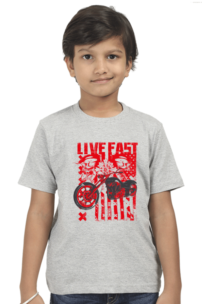 Bike Kid's T-Shirt Grey Melange