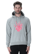 Coral Casual Hoodie Grey Melange