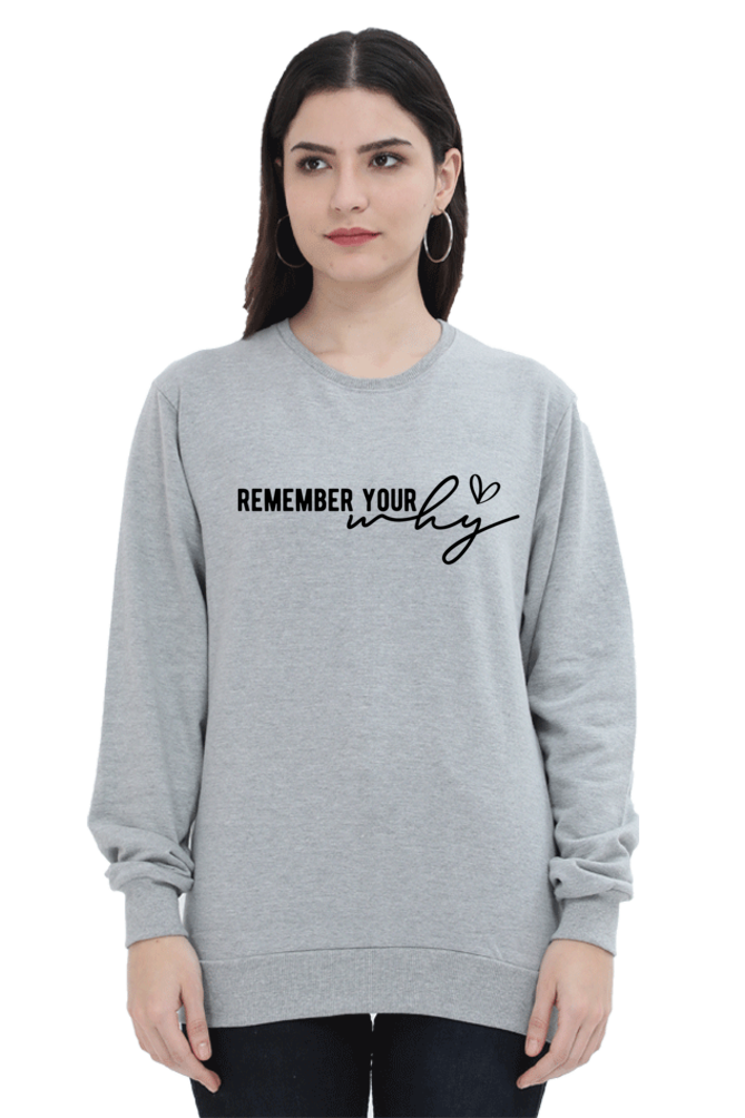 Remember Casual Sweatshirt Grey Melange