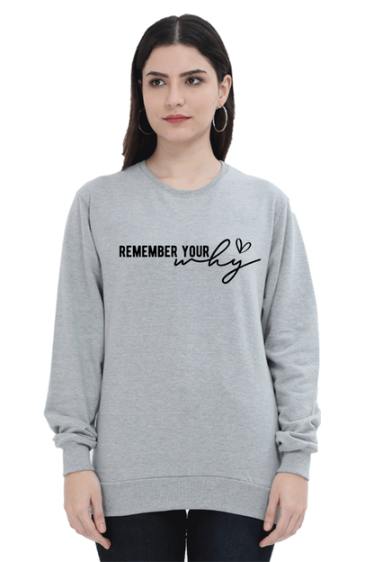 Remember Casual Sweatshirt Grey Melange