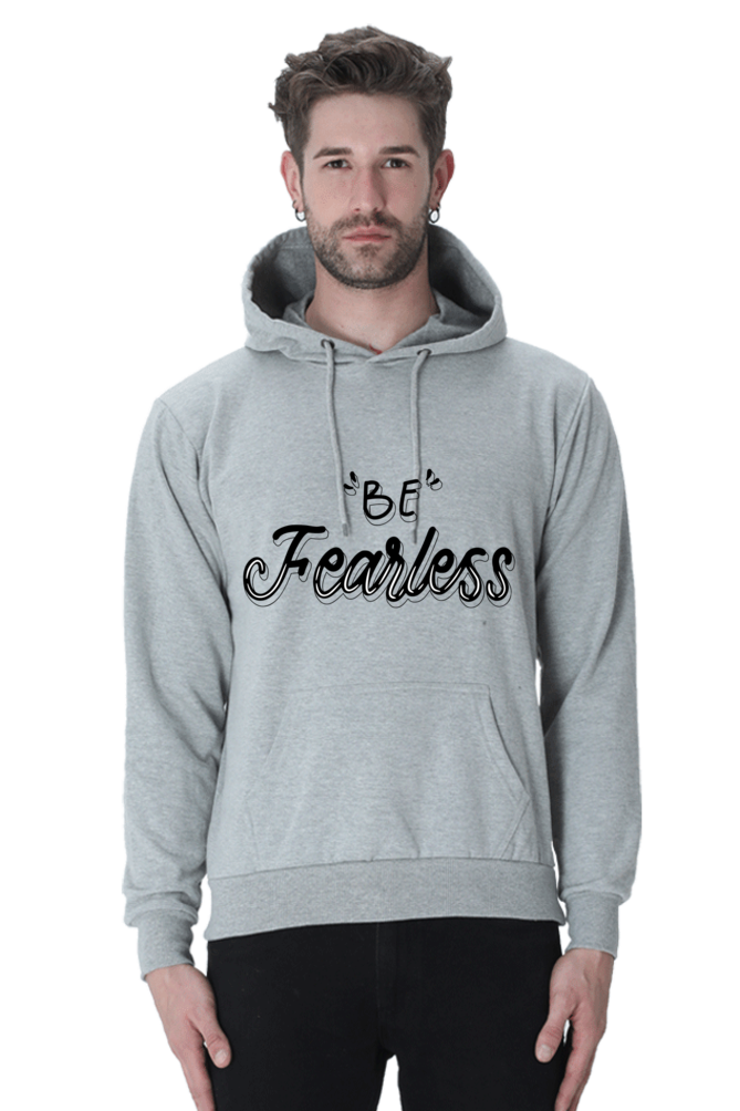 Be Fearless Unisex Casual Hoodie Grey Melange