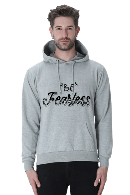 Be Fearless Unisex Casual Hoodie Grey Melange