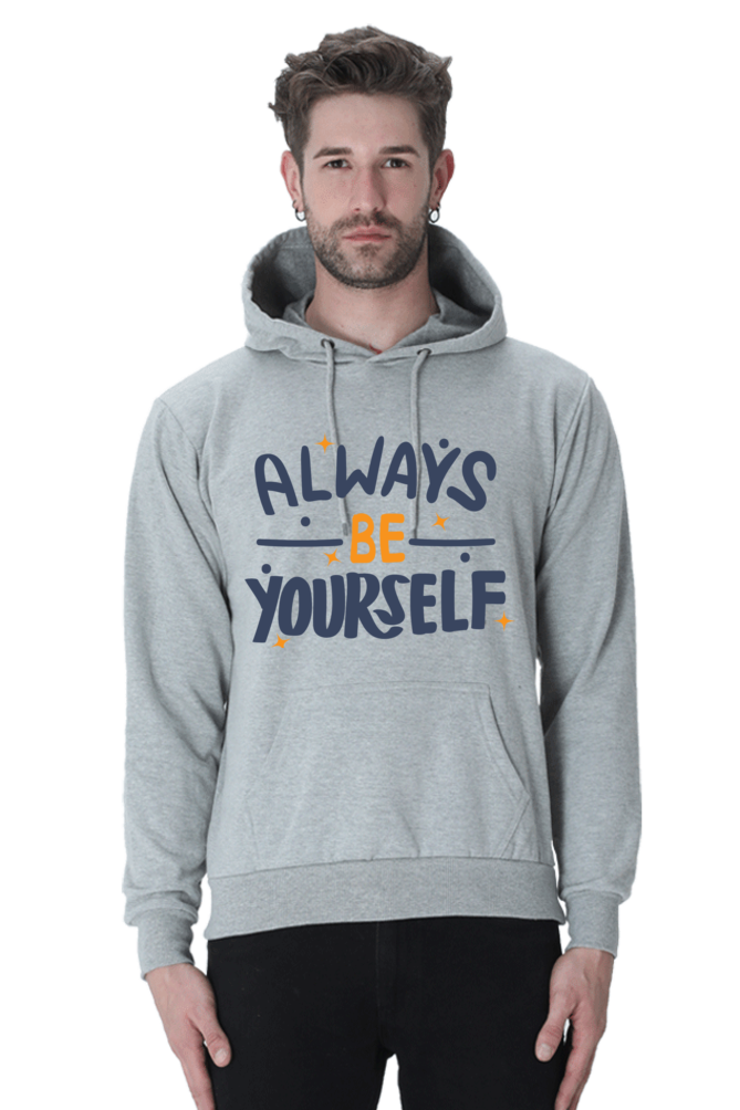 Always be yourself Unisex Casual Hoodie Grey Melange