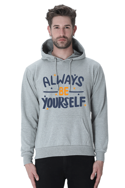 Always be yourself Unisex Casual Hoodie Grey Melange