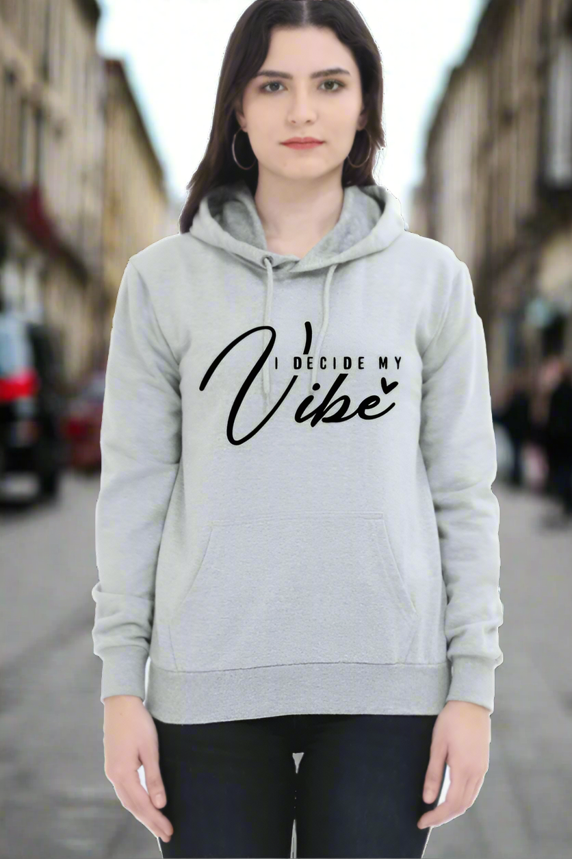 I decide my Vibe Casual Hoodie Grey Melange