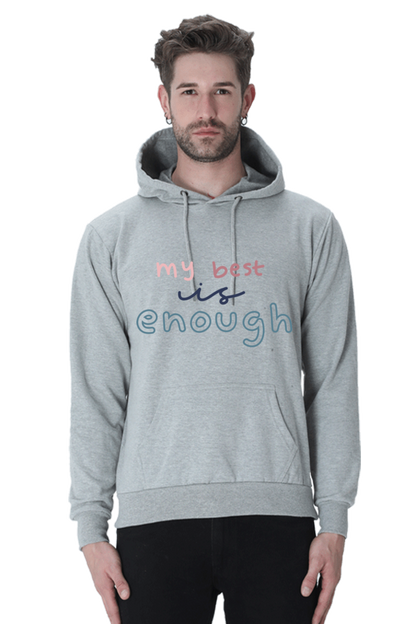 My Best is enough Unisex Casual Hoodie Grey Melange