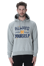 Always be yourself Casual Hoodie Grey Melange