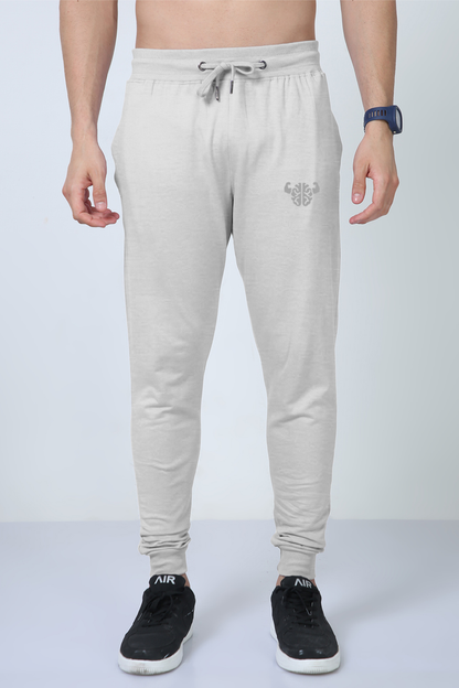 Brain Power Unisex Joggers Grey Melange