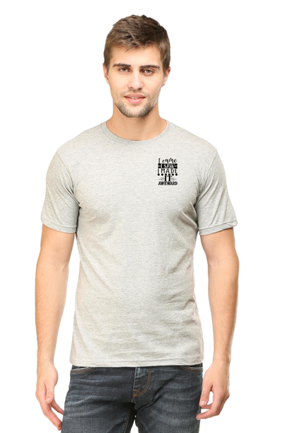 Awkward Half Sleeve T-Shirt Grey Melange