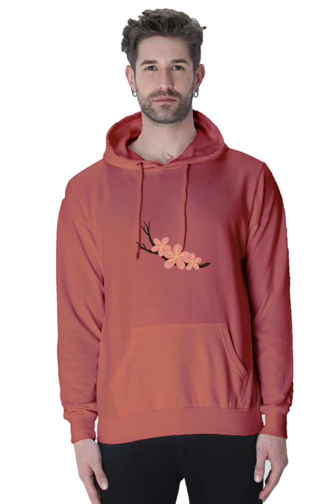 Sakura Unisex Casual Hoodie Coral