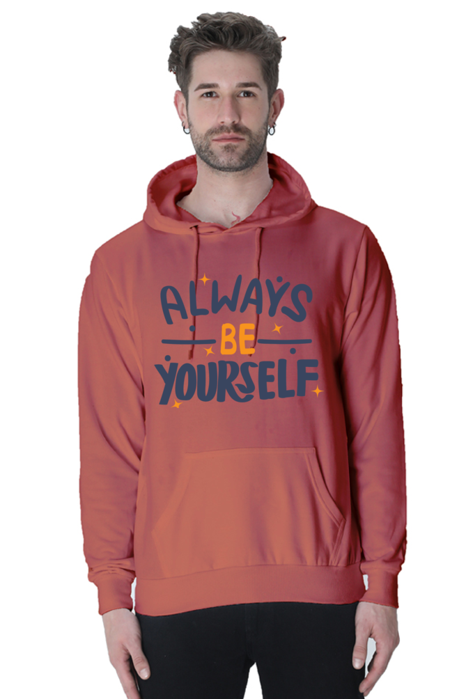 Always be yourself Unisex Casual Hoodie Coral