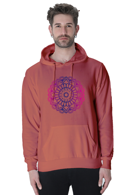 Purple Mandala Unisex Casual Hoodie Coral