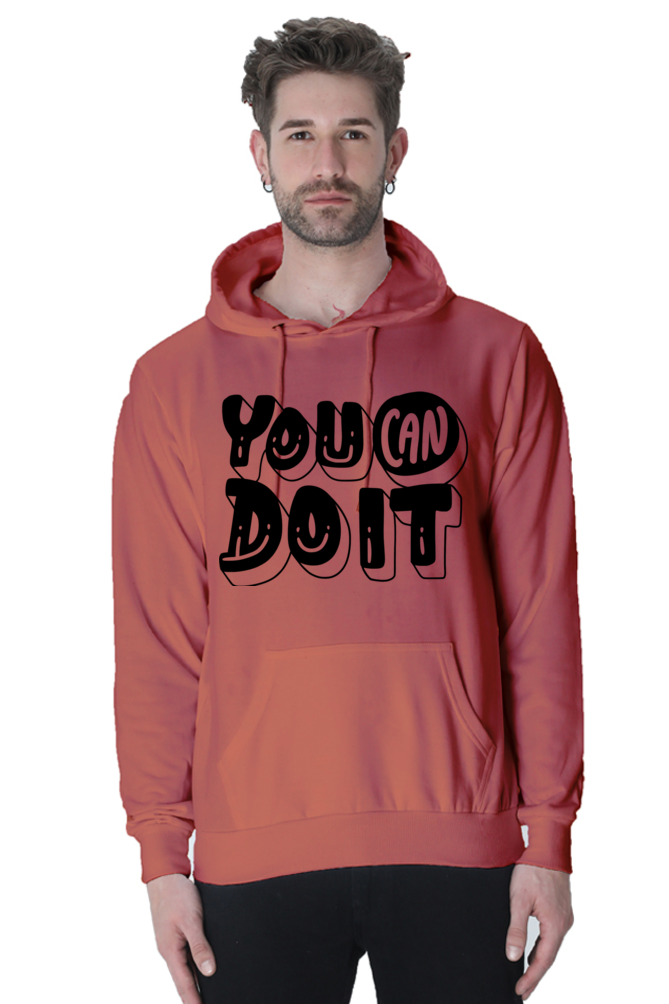 You can do it Casual Hoodie Coral