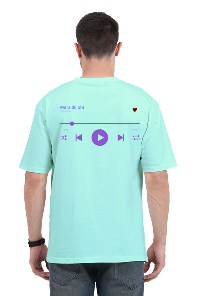 Music Oversized T-Shirt Mint