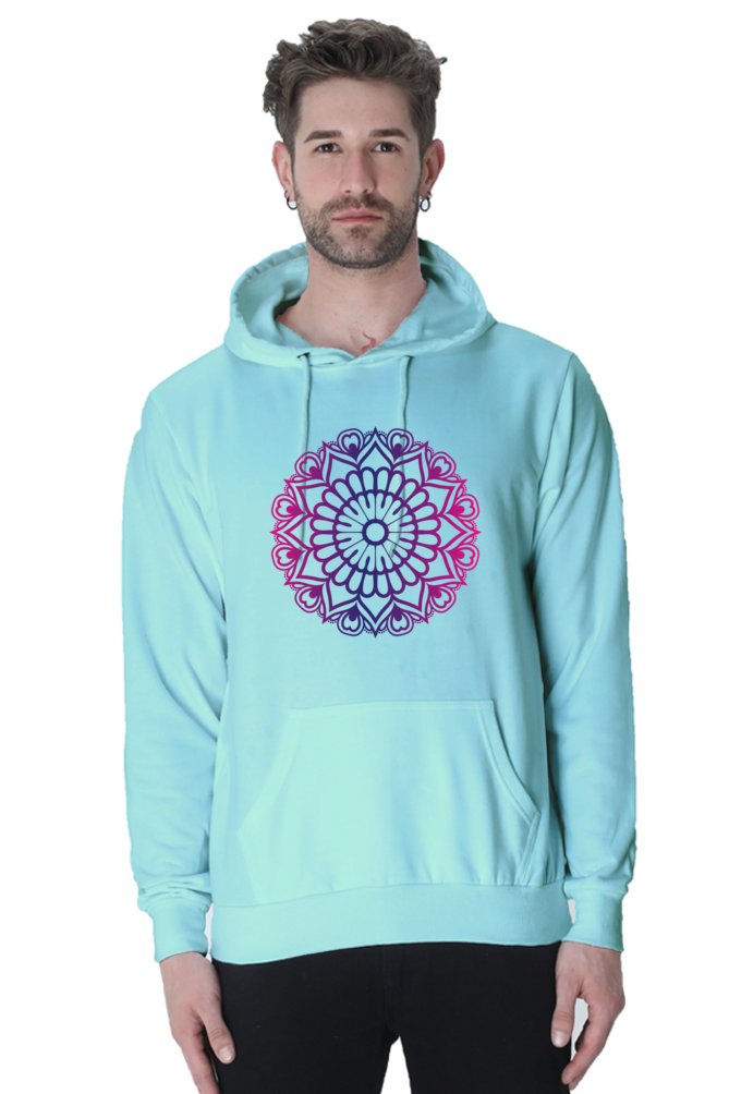 Purple Mandala Casual Hoodie Mint