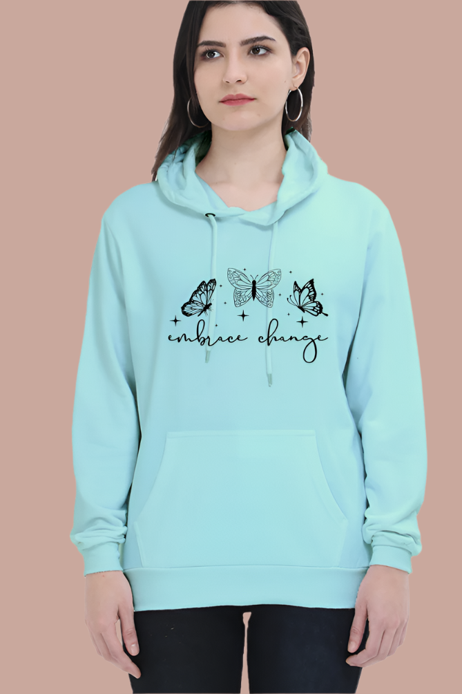 Embrace Change Casual Hoodie Mint