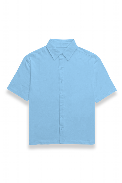 Unisex Premium Oversized Plain Shirt Baby Blue