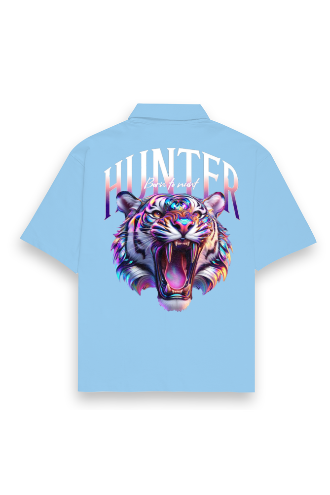 Hunter Oversized Cotton Shirt Baby Blue