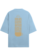 Ideas Terry Oversized T-Shirt Baby Blue