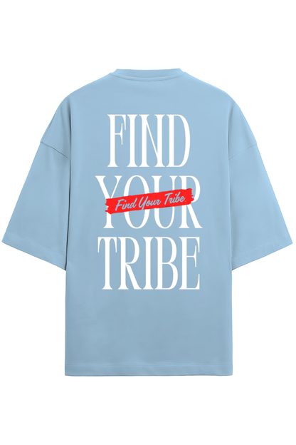 Find Your Tribe Unisex Terry Oversized T-Shirts Baby Blue