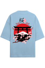 Sakura Terry Oversized T-Shirt Baby Blue