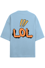 Lol Terry Oversized T-Shirt Baby Blue