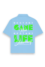 Restart Oversized Shirt Baby Blue