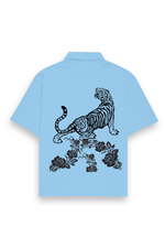 Tiger and Rose Oversized Shirt Baby Blue