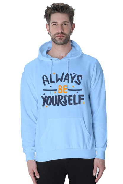 Always be yourself Unisex Casual Hoodie Baby Blue