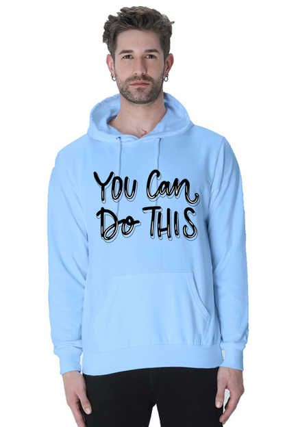 You can do this Unisex Casual Hoodie Baby Blue