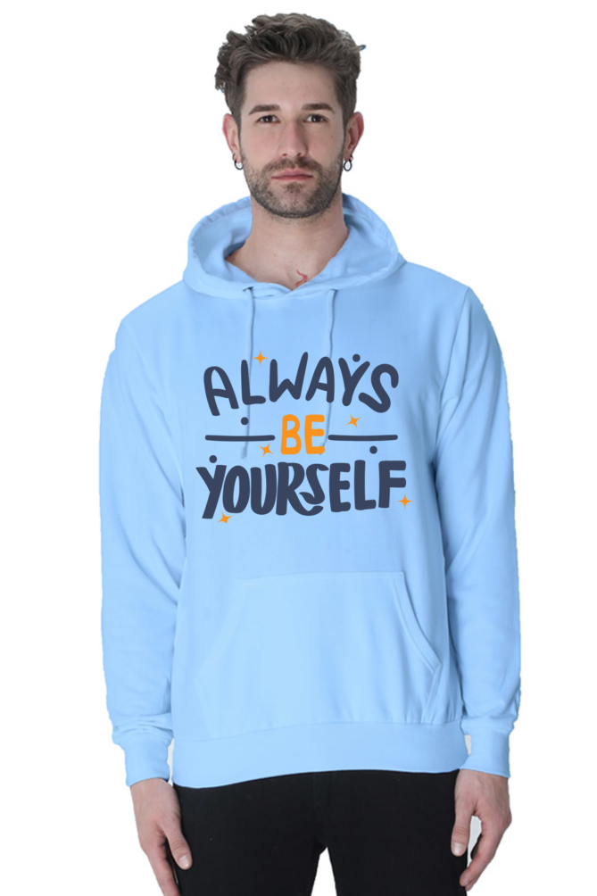 Always be yourself Casual Hoodie Baby Blue