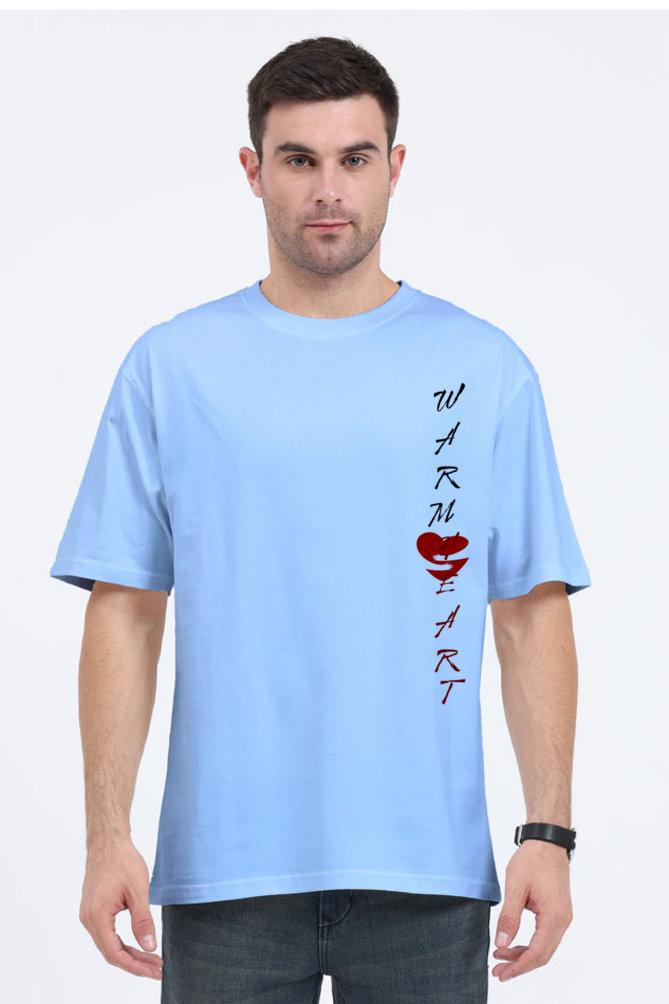 Warm Hearts Oversized T-Shirt Baby Blue