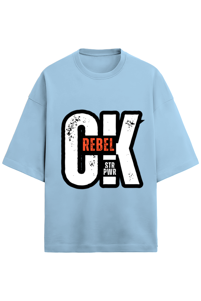 Unisex Rebel ok Oversized T-Shirt Baby Blue