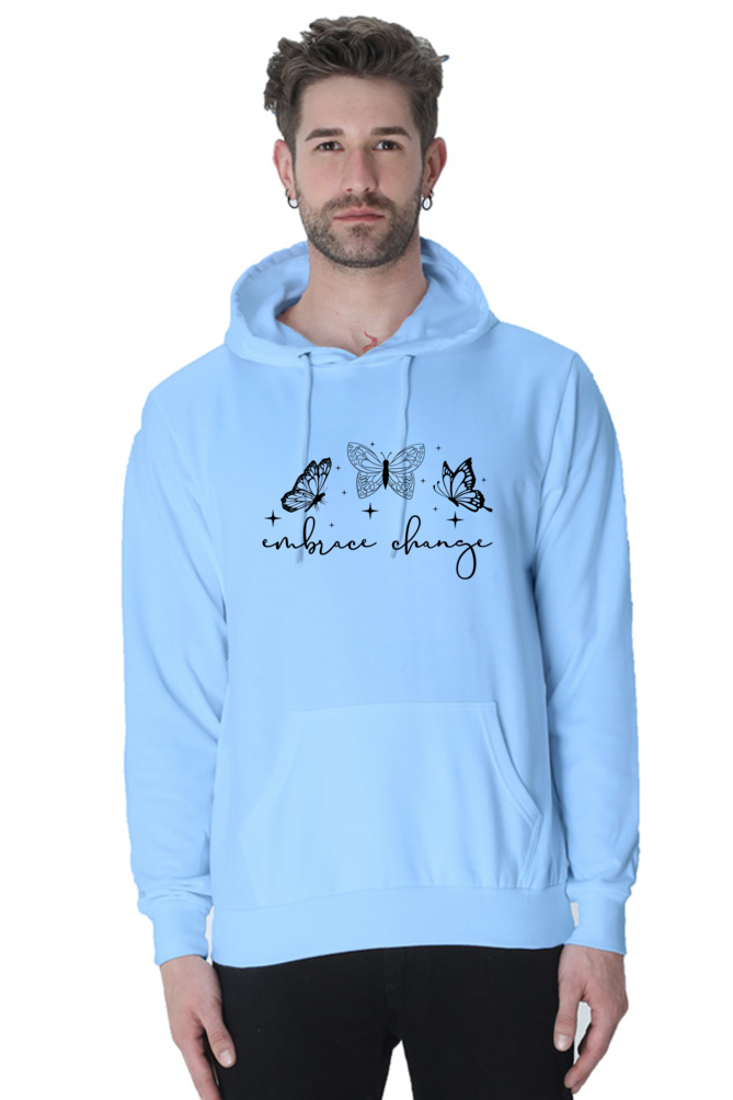 Embrace Change Casual Hoodie Baby Blue