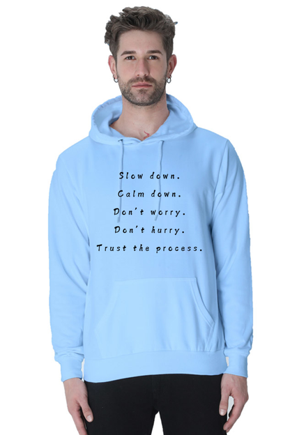 Trust the Process Unisex Casual Hoodie Baby Blue