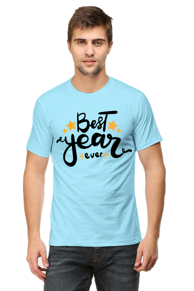Best Year Half Sleeve T-Shirt Baby Blue