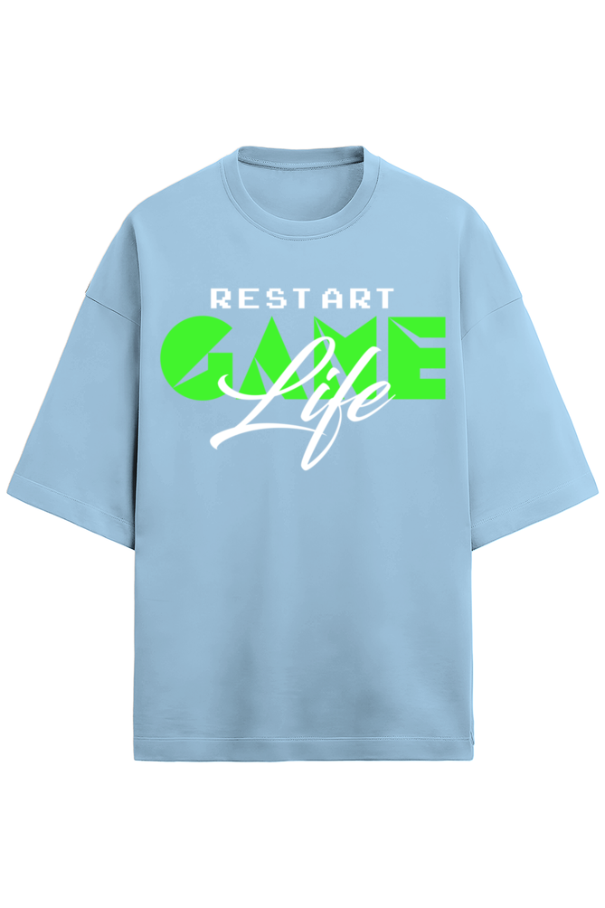 Restart Terry Oversized T-Shirt Baby Blue