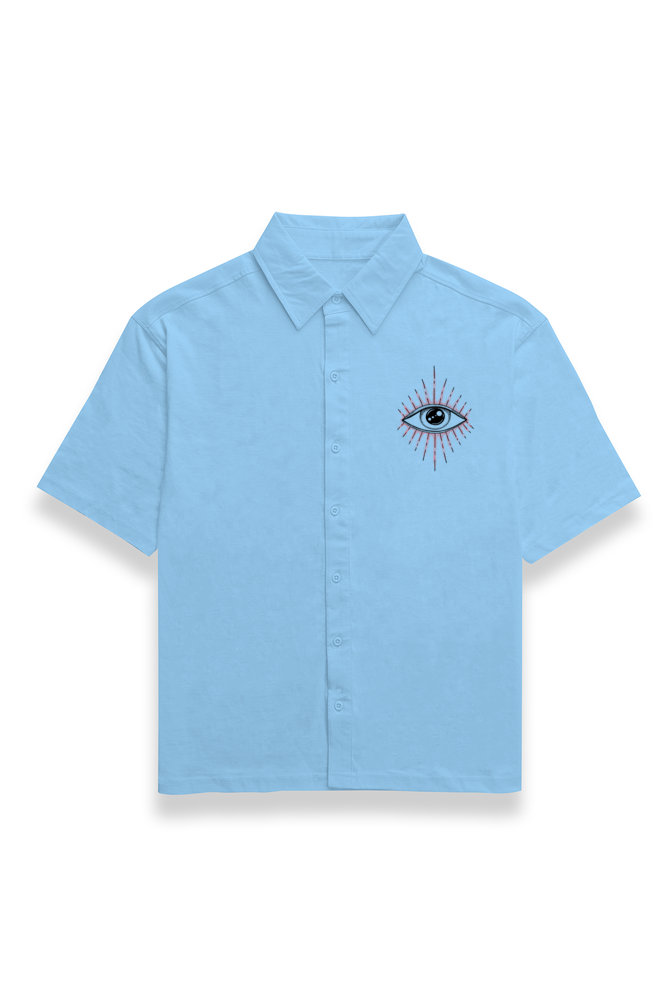 Eyes Dark Oversized Cotton Shirt