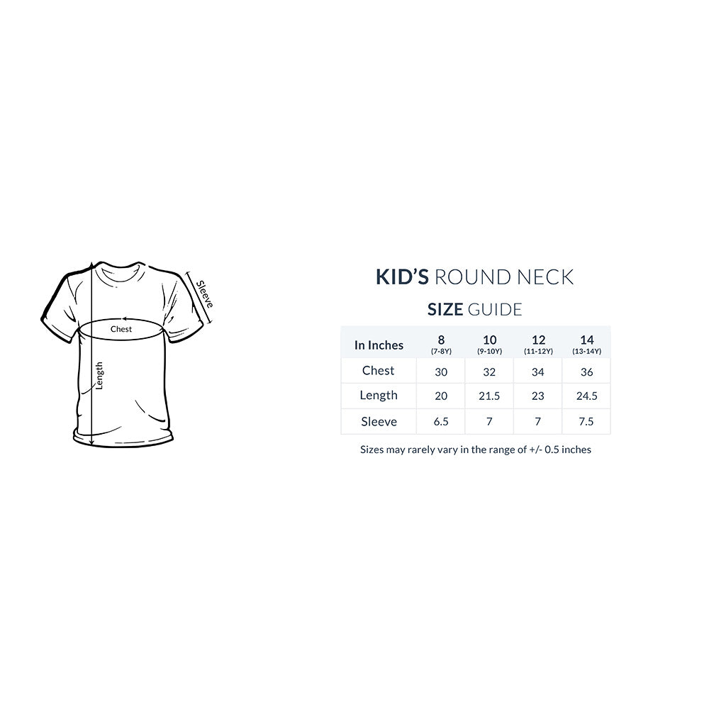 Curious Kid's Half Sleeve Round Neck T-Shirt