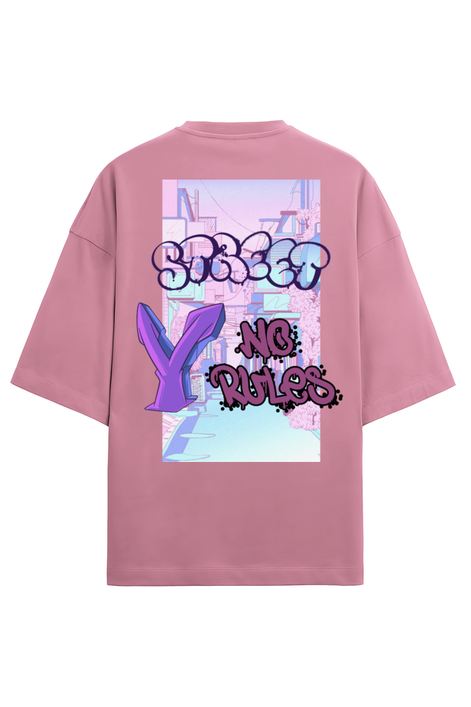 YNo Rules Terry Oversized T-Shirt Flamingo