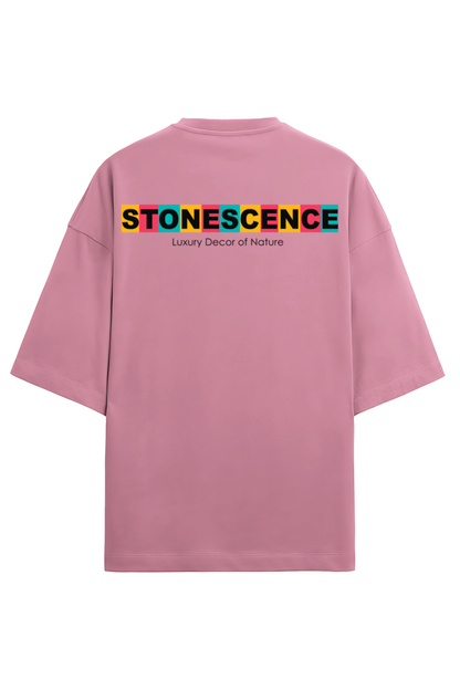 Stonescence Color Style Unisex Terry Oversized T-Shirts Flamingo