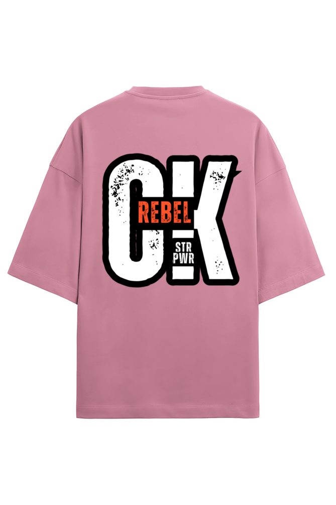 OkRebel Terry Oversized T-Shirt Flamingo