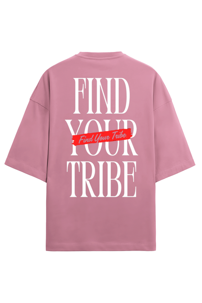 Find Your Tribe Unisex Terry Oversized T-Shirts Flamingo