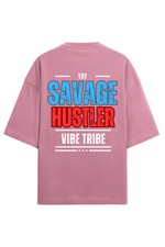 Savage Hustler Terry Oversized T-Shirt Flamingo