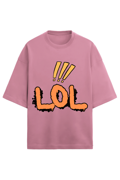 Unisex Lol Oversized T-Shirt Flamingo