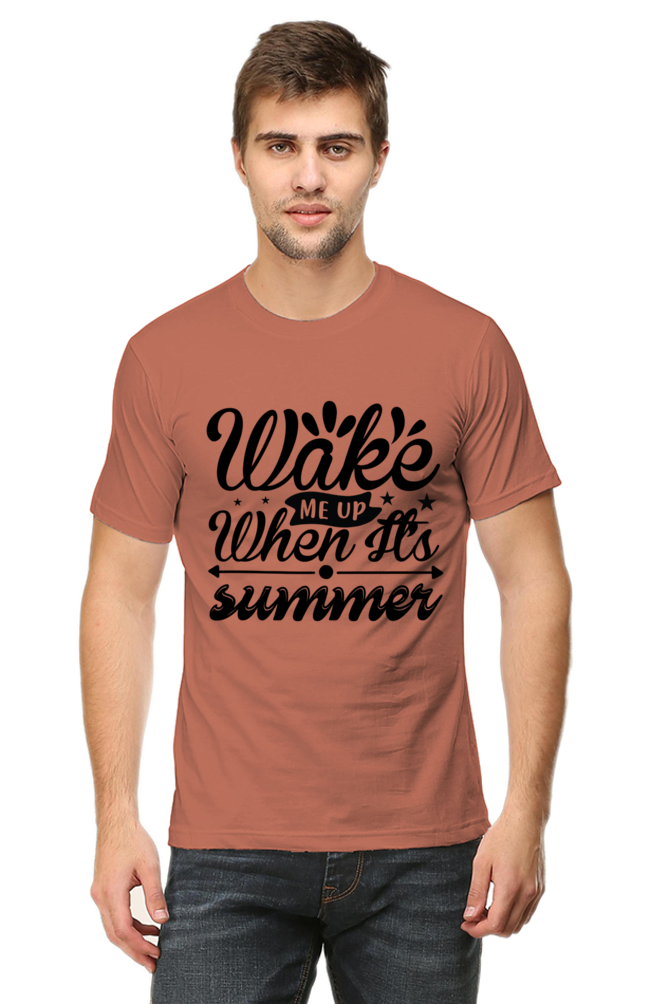 Wake me up Half Sleeve T-Shirt Copper