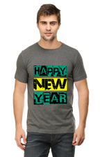 Happy Half Sleeve T-Shirt Charcoal Melange