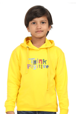 Think Positive Kids Hoodie Yellow