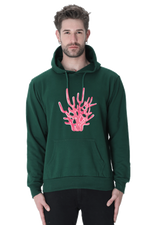 Coral Casual Hoodie Bottle Green