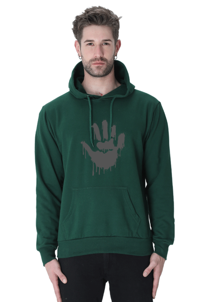 Palm Unisex Casual Hoodie Bottle Green